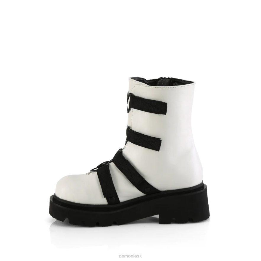 biela vegánska koža-nylon Demonia odpadlík-50 P808114