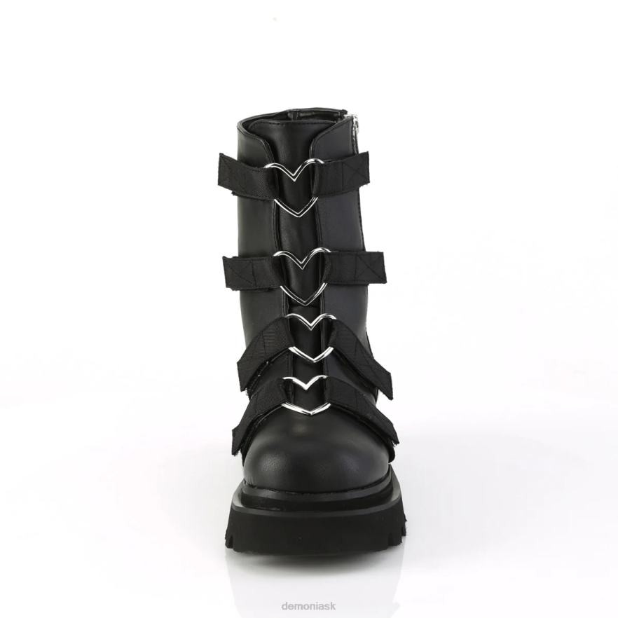 čierna vegánska koža-nylon Demonia odpadlík-50 P808113