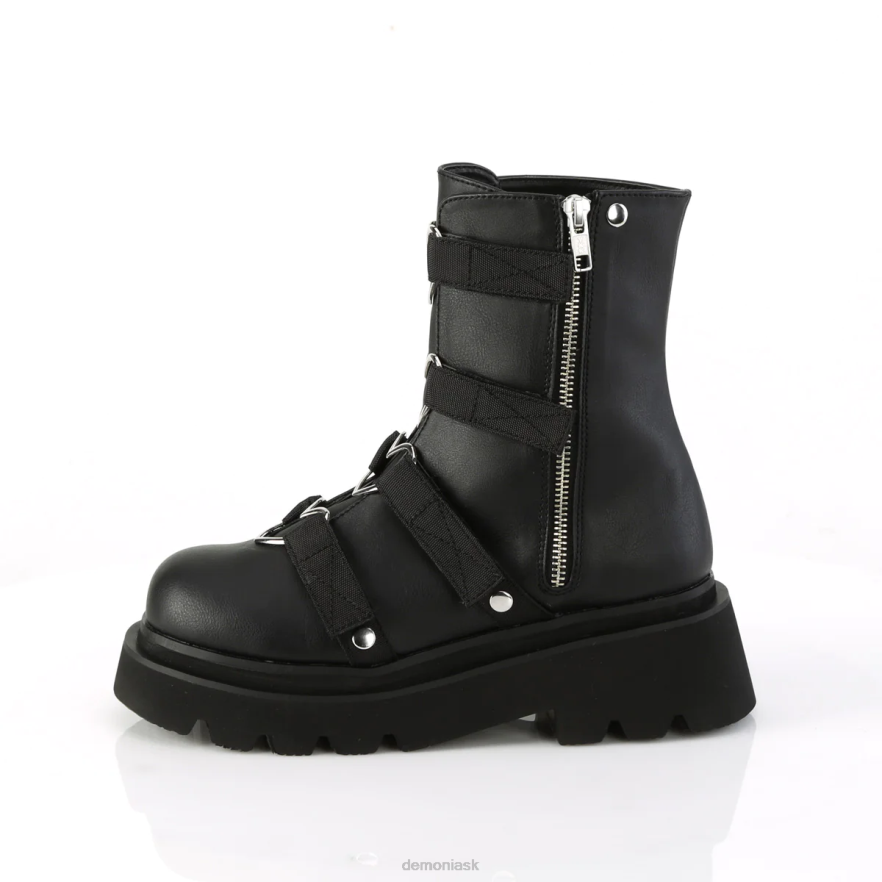 čierna vegánska koža-nylon Demonia odpadlík-50 P808113