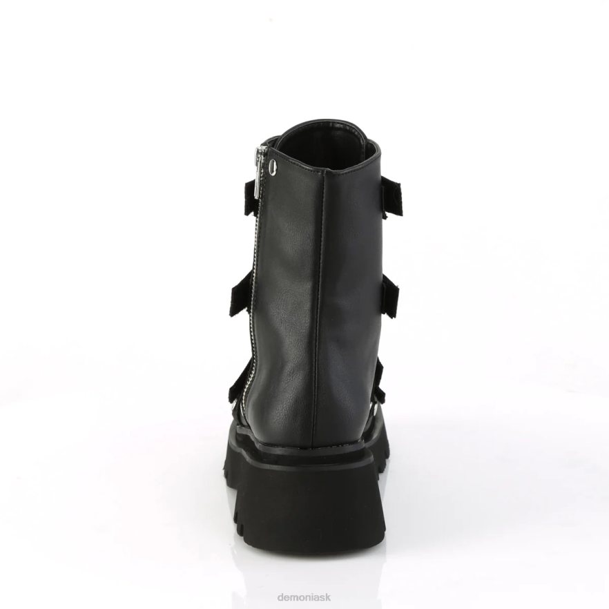 čierna vegánska koža-nylon Demonia odpadlík-50 P808113