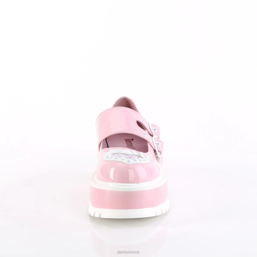 baby pink holo patent Demonia flákač-25 P808451