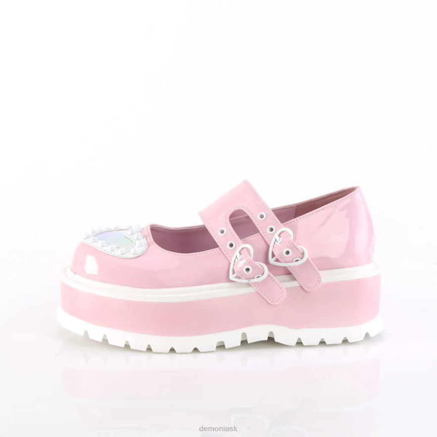baby pink holo patent Demonia flákač-25 P808451