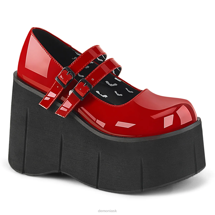 červený patent Demonia kera-08 P808432