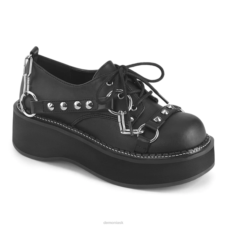 čierna vegánska koža Demonia Emily-32 P808419