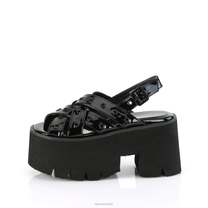 čierny patent Demonia popol-12 P808395