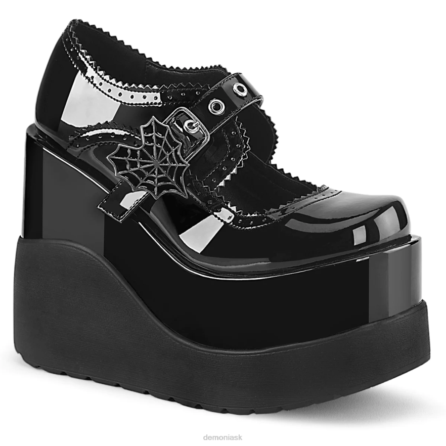 čierny patent Demonia prázdnota-38 P808478