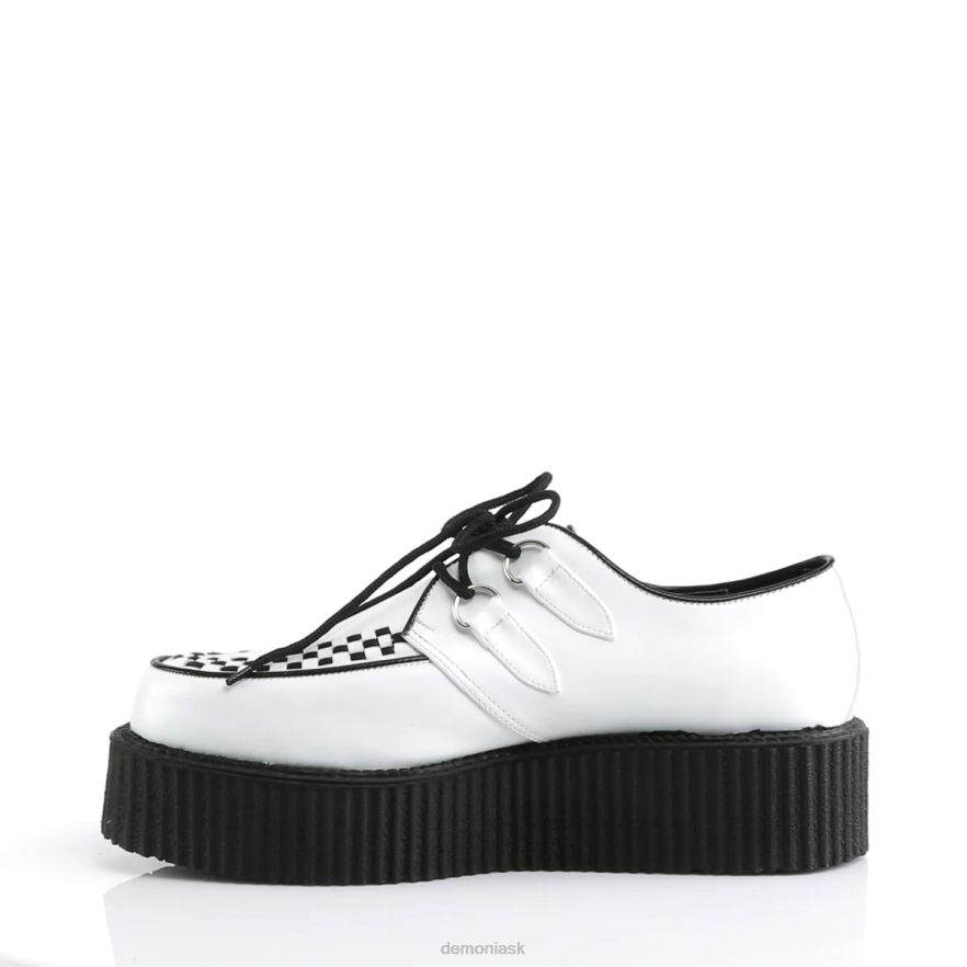 biela vegánska koža Demonia v-creeper-502 P808387
