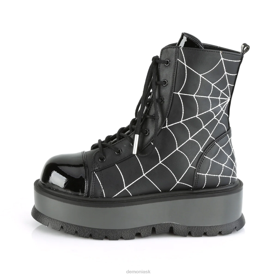 čierna vegánska koža- patent Demonia flákač-88 P8081344
