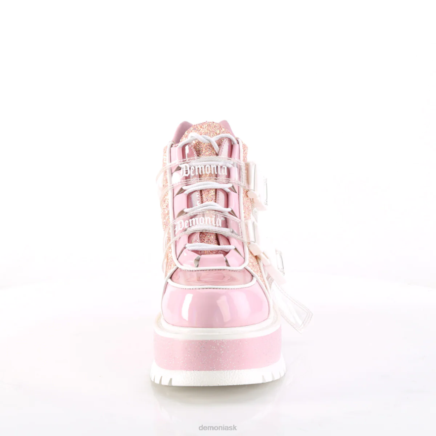 baby pink holografický patent-ružové multi trblietky Demonia lenivec-50 P808728