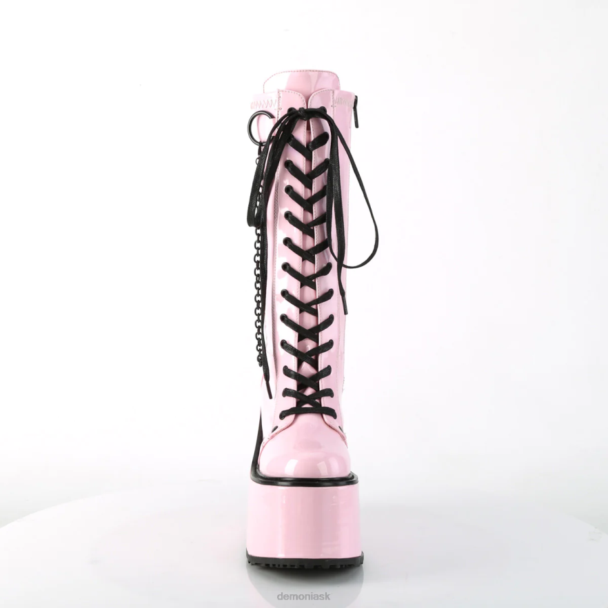 baby pink holografický strečový patent Demonia hojdačka-150 P808758