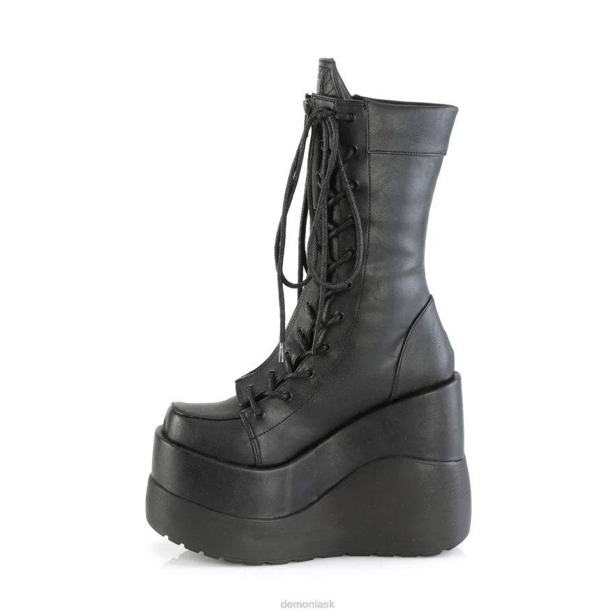 čierna vegánska koža-patent Demonia prázdno-118 P808794